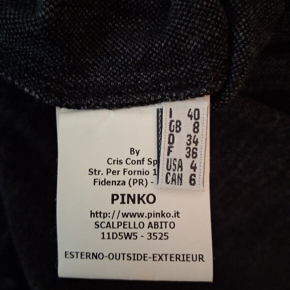 PINKO Black & Gray Houndstooth Wool Blend Sleeveless Mini Dress preppy Sz 4 NWT - Picture 9 of 13